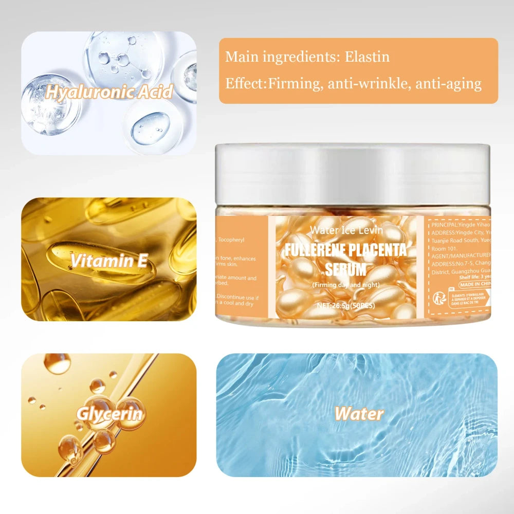 Fullerene Placenta Firming Serum- minimizes wrinkles