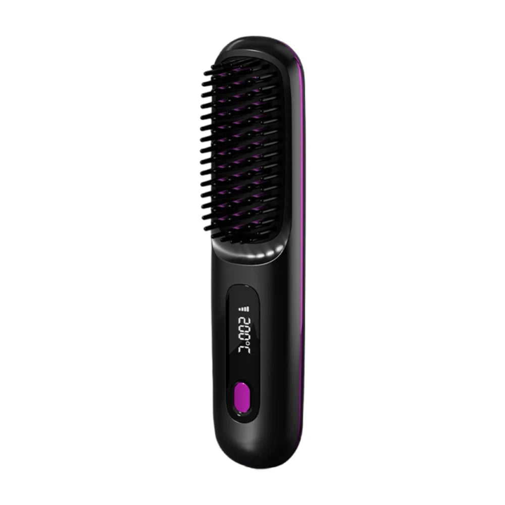 Portable Cordless Hair Straightening Brush