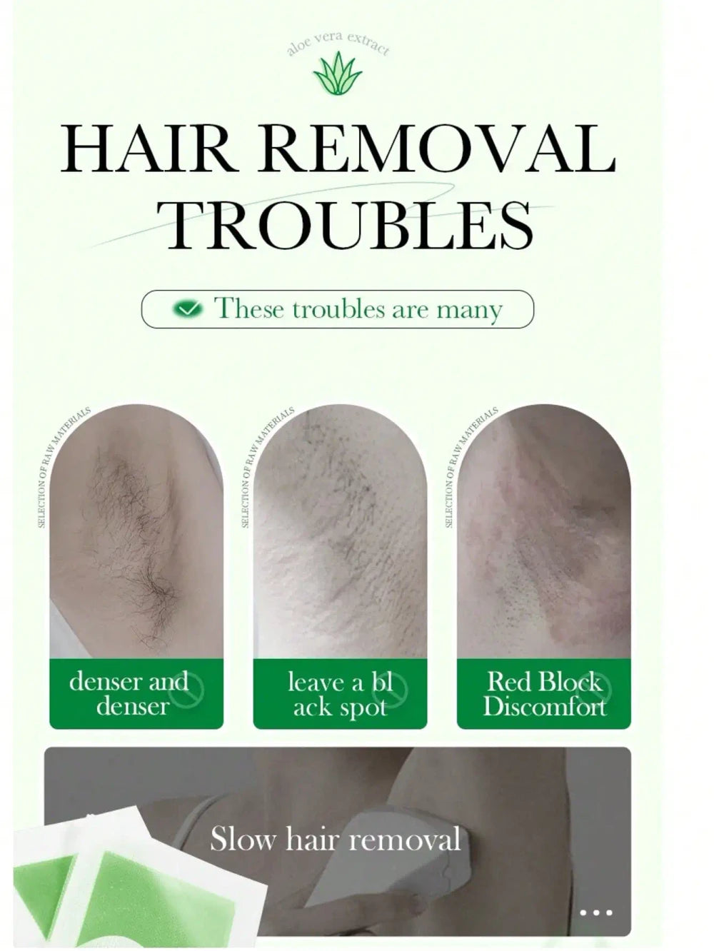 Aloe Vera Rose Hair Removal Wax Strips