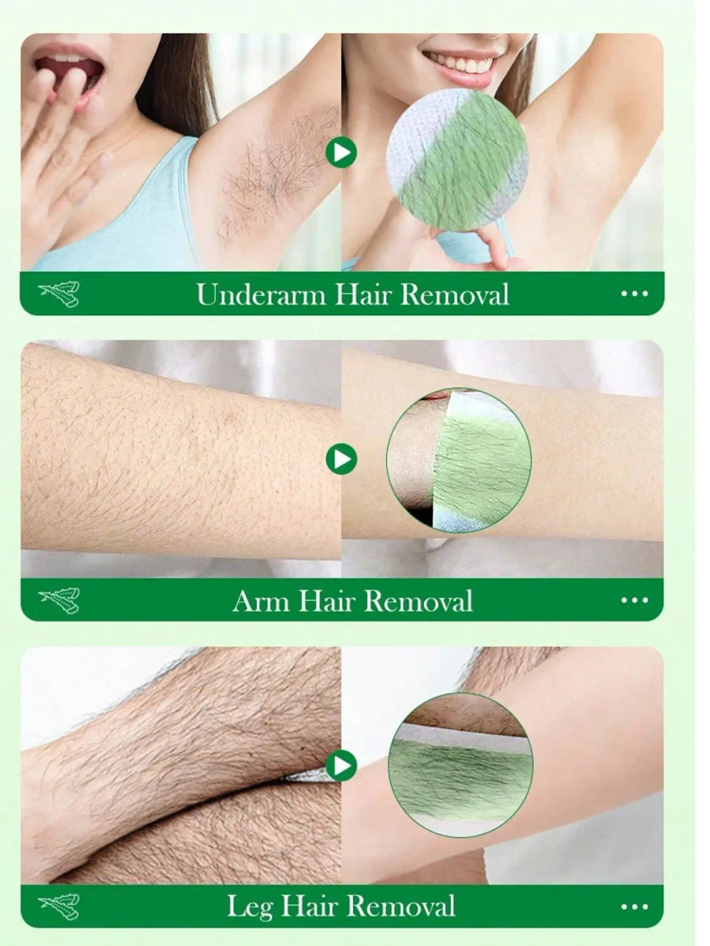 Aloe Vera Rose Hair Removal Wax Strips