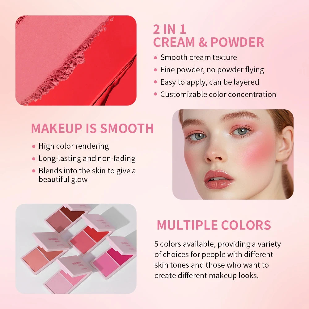 Lakerain Cream and Powder Blush Duo